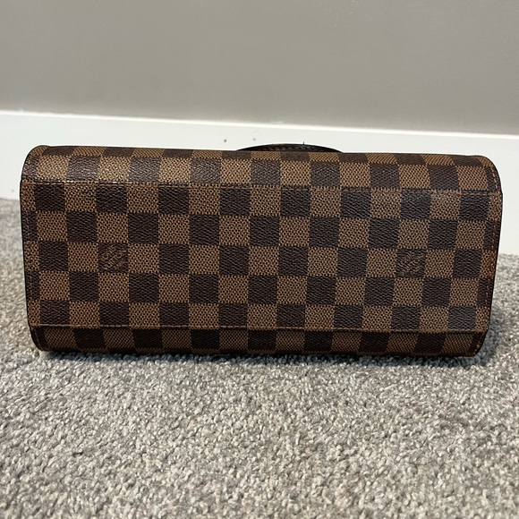 Louis Vuitton Damier Ebene Triana Checkered Brown Handbag, Authentic, EUC - Picture 5 of 10